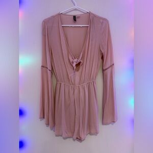 H&M Pink Long Sleeve Romper